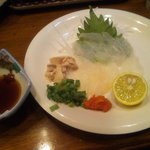 ずぼら - 活かわはぎ刺し（肝付）