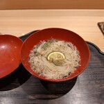 鮨かしわ - すっぽん出汁のそうめん