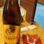手打ちそば くるみの木 - 瓶ビールはエビス
