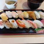 寿司　すみだ川 - ランチ寿司16貫