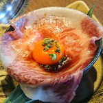 飛騨牛一頭家 馬喰一代 - こぼれ飛騨牛トロサーロイン、ドーン！