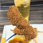 三平 - レバカツ。ソース漬けだけどサクっと。