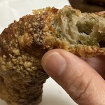 サイとパン - あおさとバターとチーズの断面