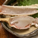 網元本館 - 瑠璃（かに造り 身のアップ）