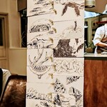 Installation Table ENSO L'asymetrie du calme - menuを表したカード