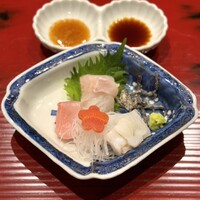 おおたに - ・平目、墨いかのお造りと金目鯛の昆布締め