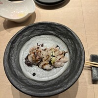 鮨 からす 十三店 - 鱈白子 バルサミコ酢のソースで