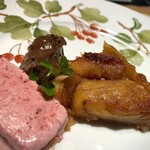 LA COURONNE GOURMANDE - イチゴのソルベ、生チョコレート、タルトタタン