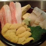 すし田 - お好み丼（うに・ホタテ・蟹）