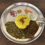 パラダイスアレー - 天竺キーマとムンバイキーマの合いがけ