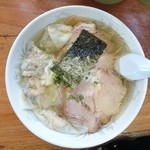 伊達屋 - 塩ラーメン＋チャーシュウ＋雲吞　700+250+280