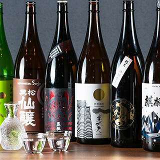 "Over 10 Types of Sake: Carefully Selected and Sourced Based on the Season"