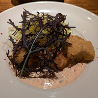 シャンパン食堂 - B.備中高原鶏むね肉のフリット、シャン食タルタルソース