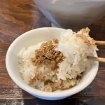 らーめん ほっぺ家 - ミニ鶏そぼろめし