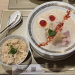 鯛白湯らーめん ○de▽ - 鯛白湯ラーメンと鯛めし
