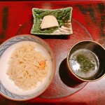 いち井 - ご飯•止め椀•香の物