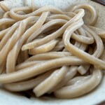 いこい - 麺は茶色く、角が立っていて、見るからにコシがありそうです