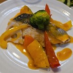 キッチン ブルー グローブ - 反対側から、さわは真ん中に