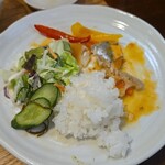 キッチン ブルー グローブ - 最後のワンプレート