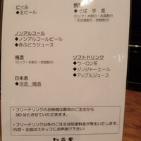 紗羅餐 本店 - ドリンクメニュー