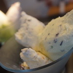 ジェラテリア ジェリーム - チョコミント、チョコチップ、アーモンドプラリネ