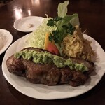 レストラン バイキング - レストラン バイキング(千葉県旭市口)ロース肉(厚切り)野菜添 塩ワサビ・ライス・セット(運が良ければ味噌汁付)