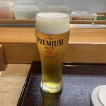 磯料理 かね八寿し - 生ビールはプレモル
