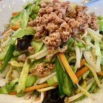 新中華 - ボリュームあり
上に挽肉のせてる