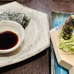 あなご屋銀座ひらい - 本わさびと海苔と醤油…酒がすすむ