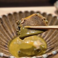 あじゅう田 - 蒸しアワビ肝ソース