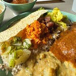 スパイスカレー モクロミ - 多数の副菜