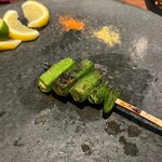 やきとり 右羽。 - オクラ