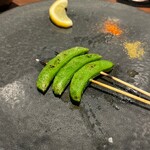 やきとり 右羽。 - スナップエンドウ