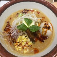 魚菜由良 鼎 - 週替わりの味噌ラーメン、味玉子つき