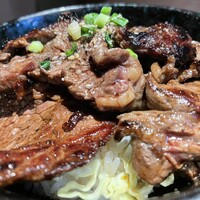 焼肉家 KAZU 神楽坂 - サガリ丼のアップ