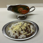 かれーの店 うどん  - オイスターオーシャン、ご飯大盛り、チーズ、スパイシーひき肉、焼トマト