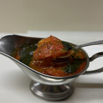 かれーの店 うどん  - オイスターオーシャン、ご飯大盛り、チーズ、スパイシーひき肉、焼トマト