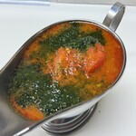 かれーの店 うどん  - オイスターオーシャン、ご飯大盛り、チーズ、スパイシーひき肉、焼トマト