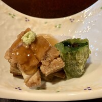 四季彩 - お通し 穴子、海老芋 時価