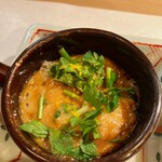 ひろ作 - 牡蠣の味噌小鍋でーす。②