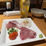 炭火焼鳥と水炊き 五郎一 - カボスブリ刺し