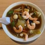 丸源ラーメン - 料理写真:海老五目そば（熟成醤油）¥1,199税込