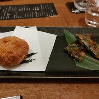 ダイナミックキッチン＆バー 響  新宿サザンタワー店 - 塩コロッケと春菊ジョン