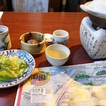 日本料理 さくら  (第一ホテル両国) - サラダ 肉まん ポテトスープ 茶碗蒸し