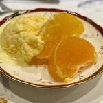 うを徳 - デザート　柑橘２種類と卵黄のアイスクリーム　アイスまで激うま！！