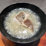 緒乃 - 天然鯛 椎茸 みぞれ仕立て