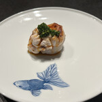 緒乃 - 河豚の白子醤油焼き鯛の白焼き