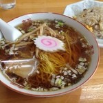 中華そば ますや - 半チャーハン＆ラーメン（700円）