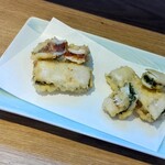 江戸そば マルノ - 穴子はさみ揚 梅＆バジル