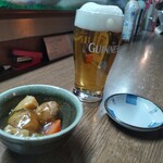 味の蔵どんつく - お通しとノンアルコールビール